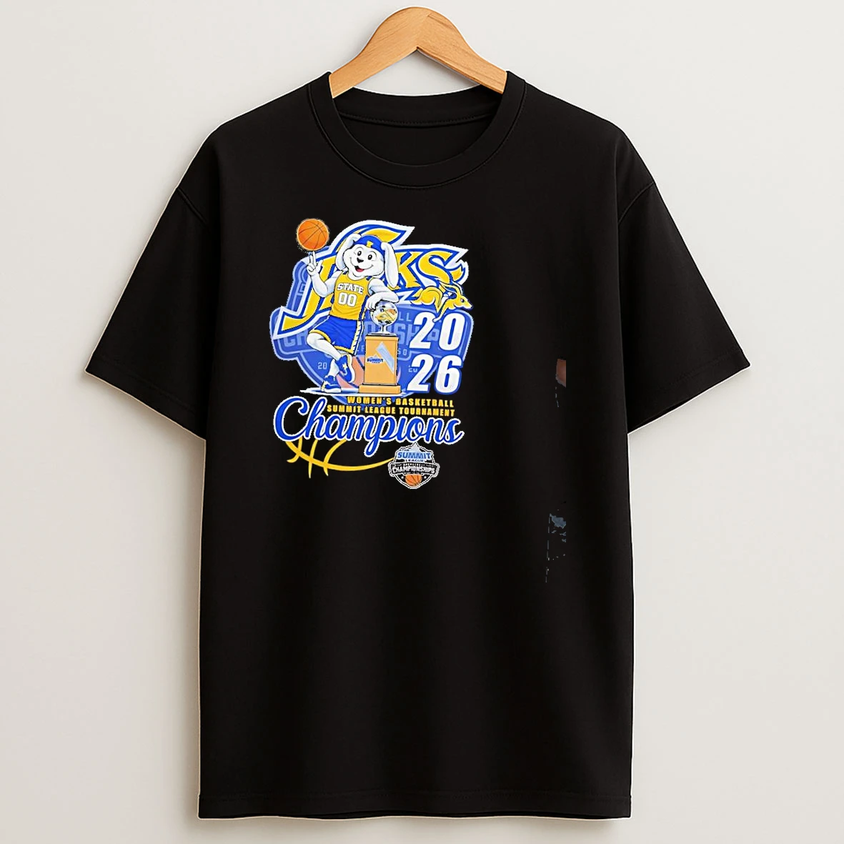 2026 Summit League Womens Basketball Champions South Dakota State Jackrabbits Mascot Graphic Shirts