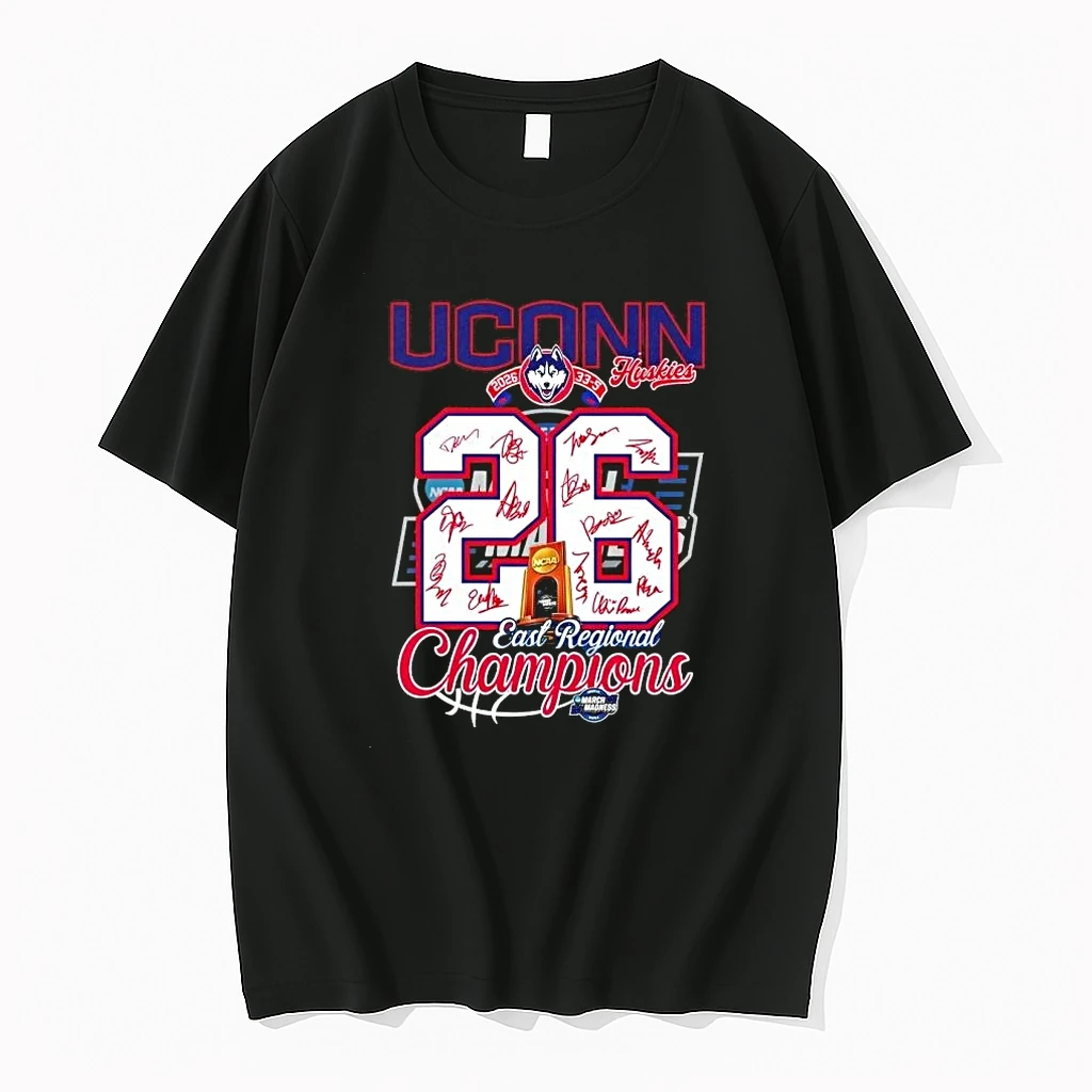 2026 Uconn Huskies East Regional Champions March Madness All Signatures Shirts