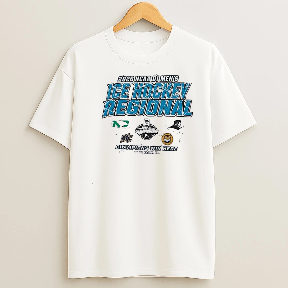 4 Teams 2026 Ncaa Di Mens Ice Hockey Regional Sioux Falls Sd Shirts