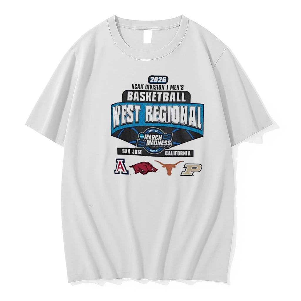 4 Teams West Regional 2026 Ncaa Di Mens Basketball Sweet Sixteen Shirts