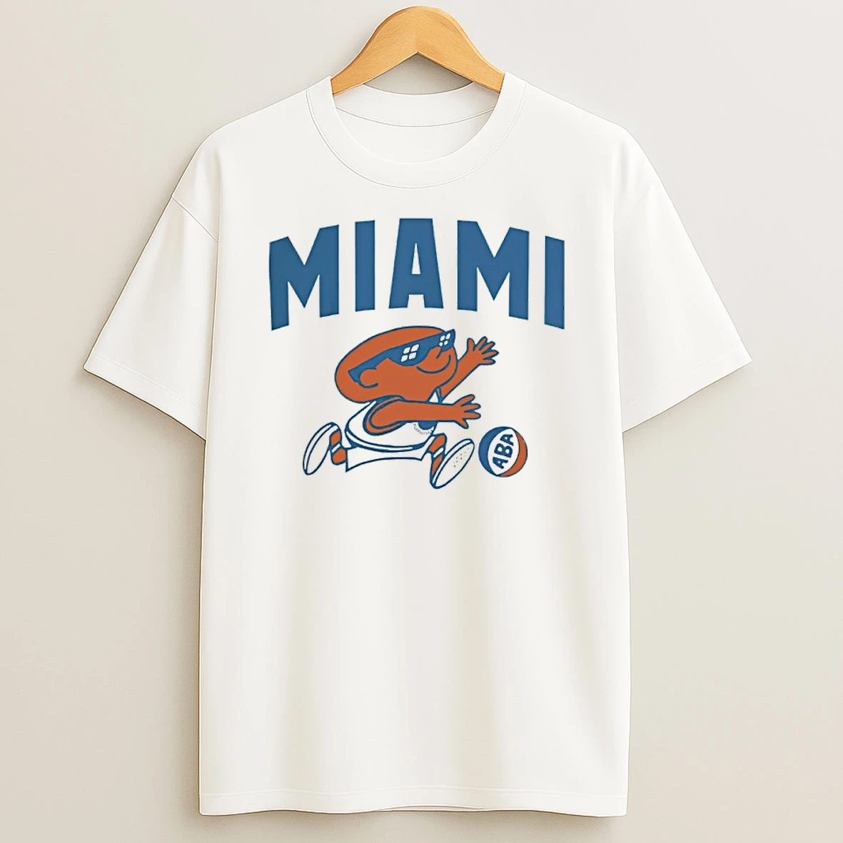 Aba Miami Floridians Dribbling Mascot Logo Shirts
