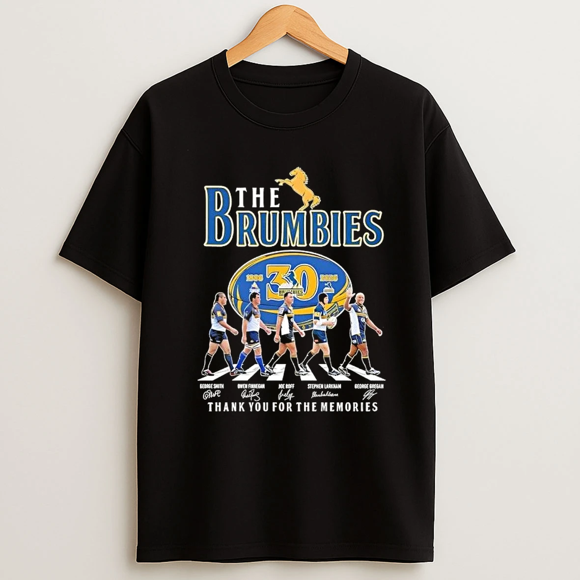 Act Brumbies 30 Seasons 1996 2026 George Smith And Legends Abbey Road Thank You For The Memories Signatures Shirts