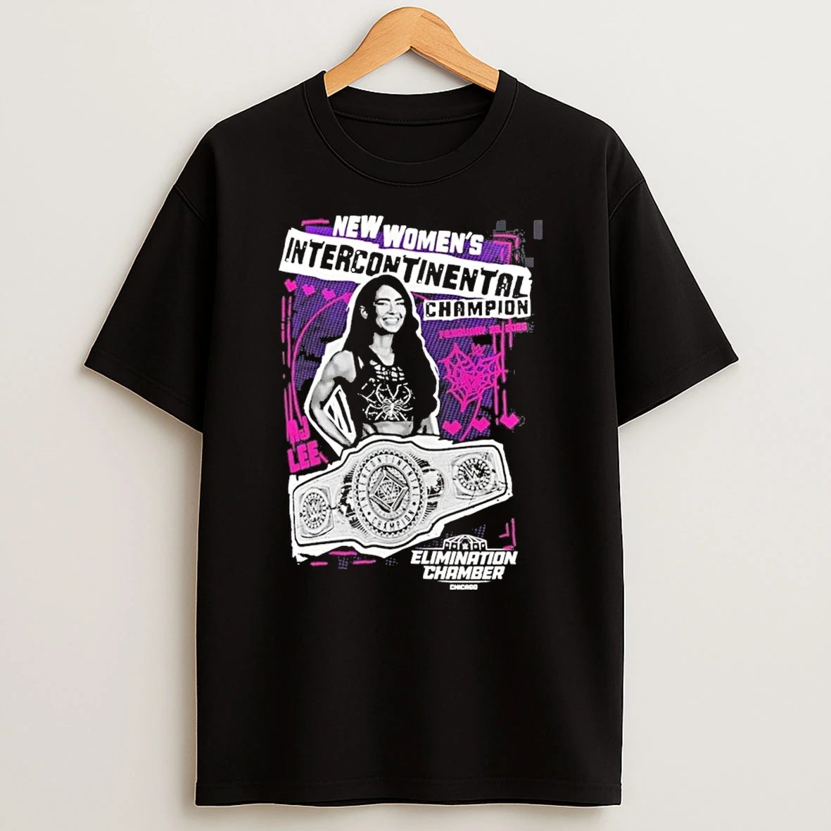 Aj Lee Wwe Elimination Chamber 2026 Chicago Womens Intercontinental Champion Shirts