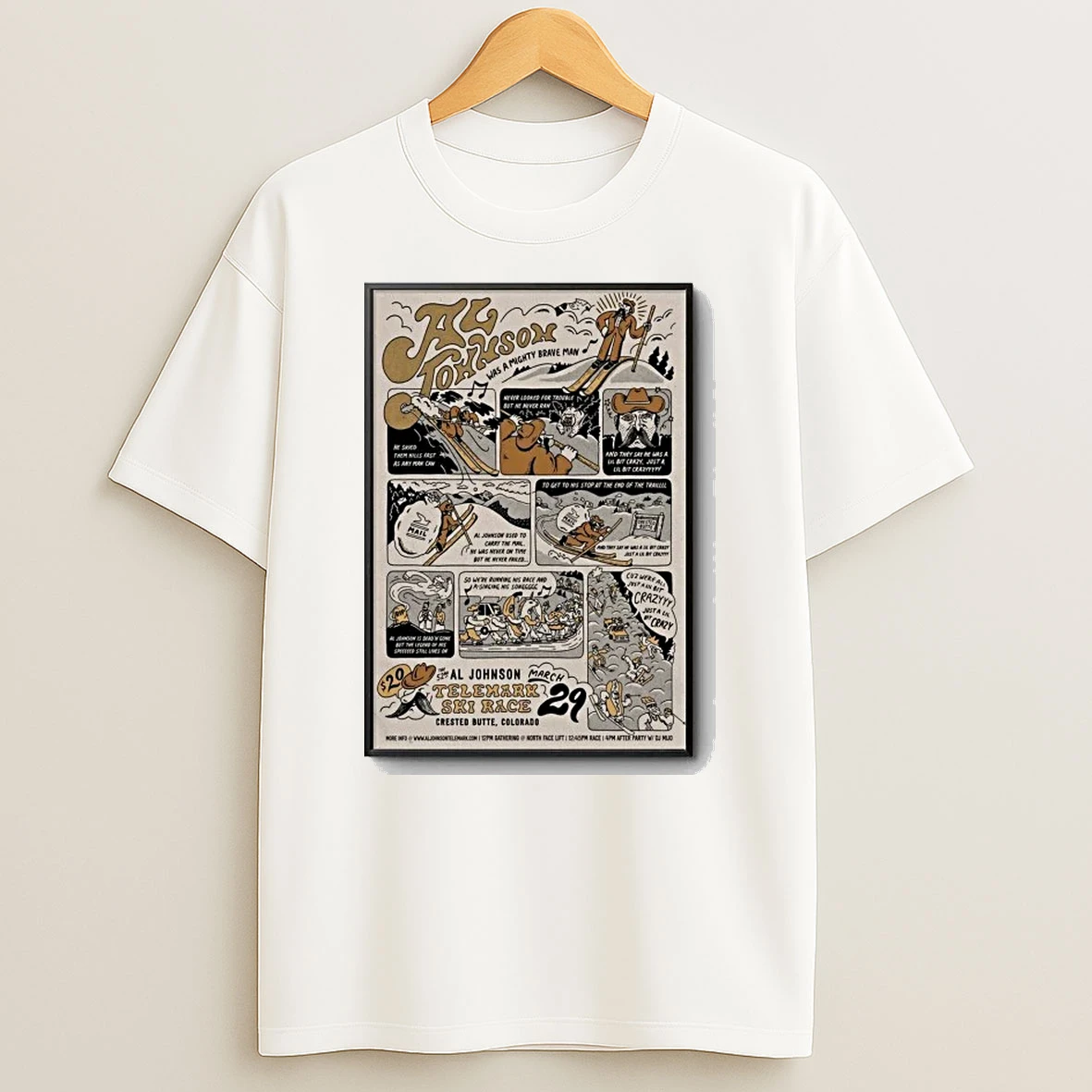Al Johnson Telemark Race Mar 29 2026 Crested Butte Co Shirts