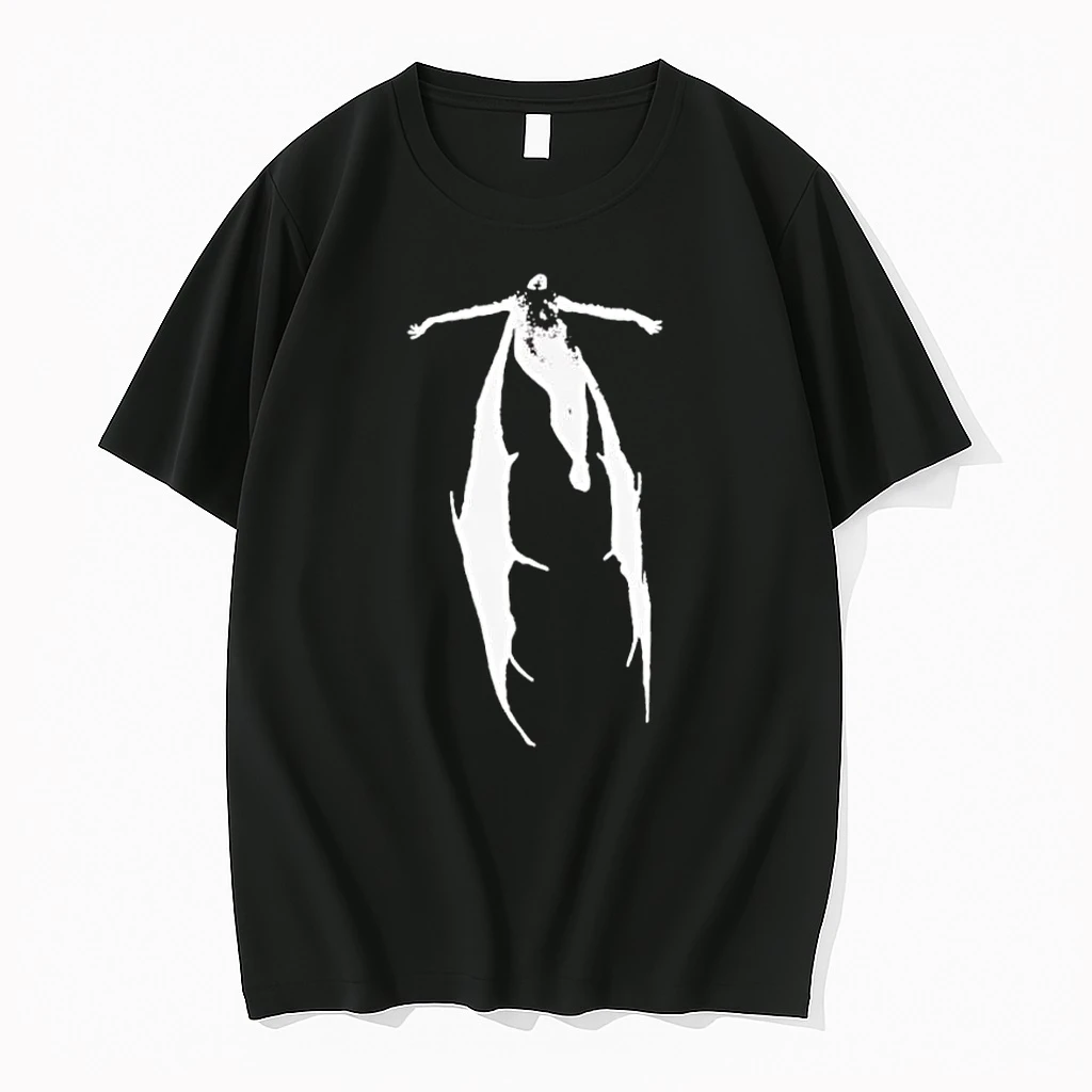 Abstract Figure White Silhouette Graphic Shirts