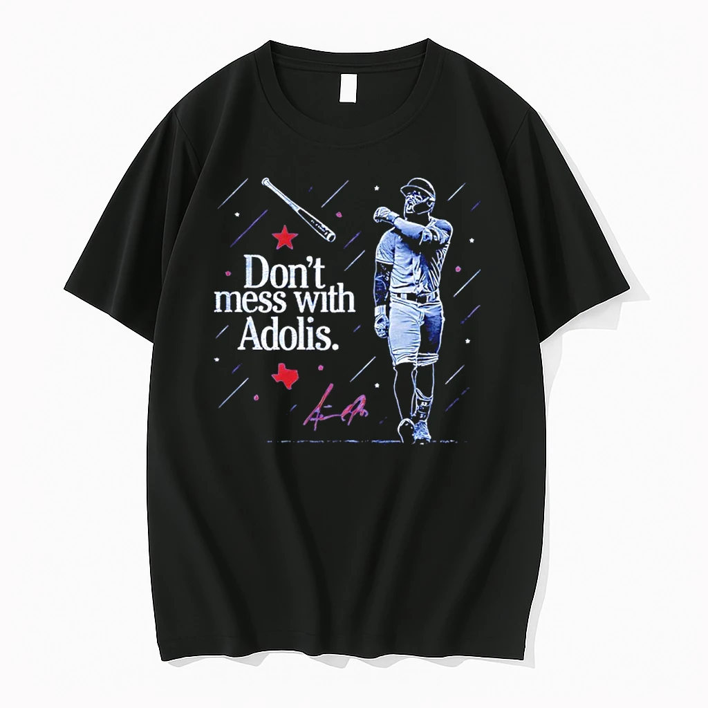 Adolis Garcia Wearing Dont Mess With Adolis Signature Shirts