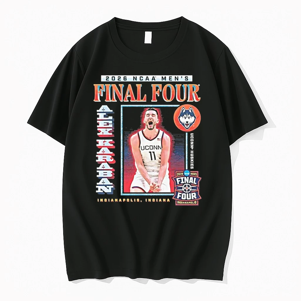 Alex Karaban 2026 Ncaa Uconn Huskies Mens Basketball Final Four Tee Shirts