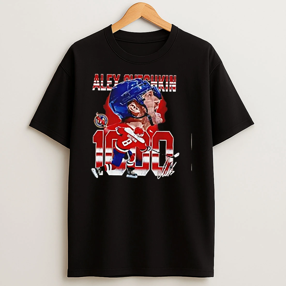 Alex Ovechkin Washington 1000 Goals Digitally Printed Graphics Shirts
