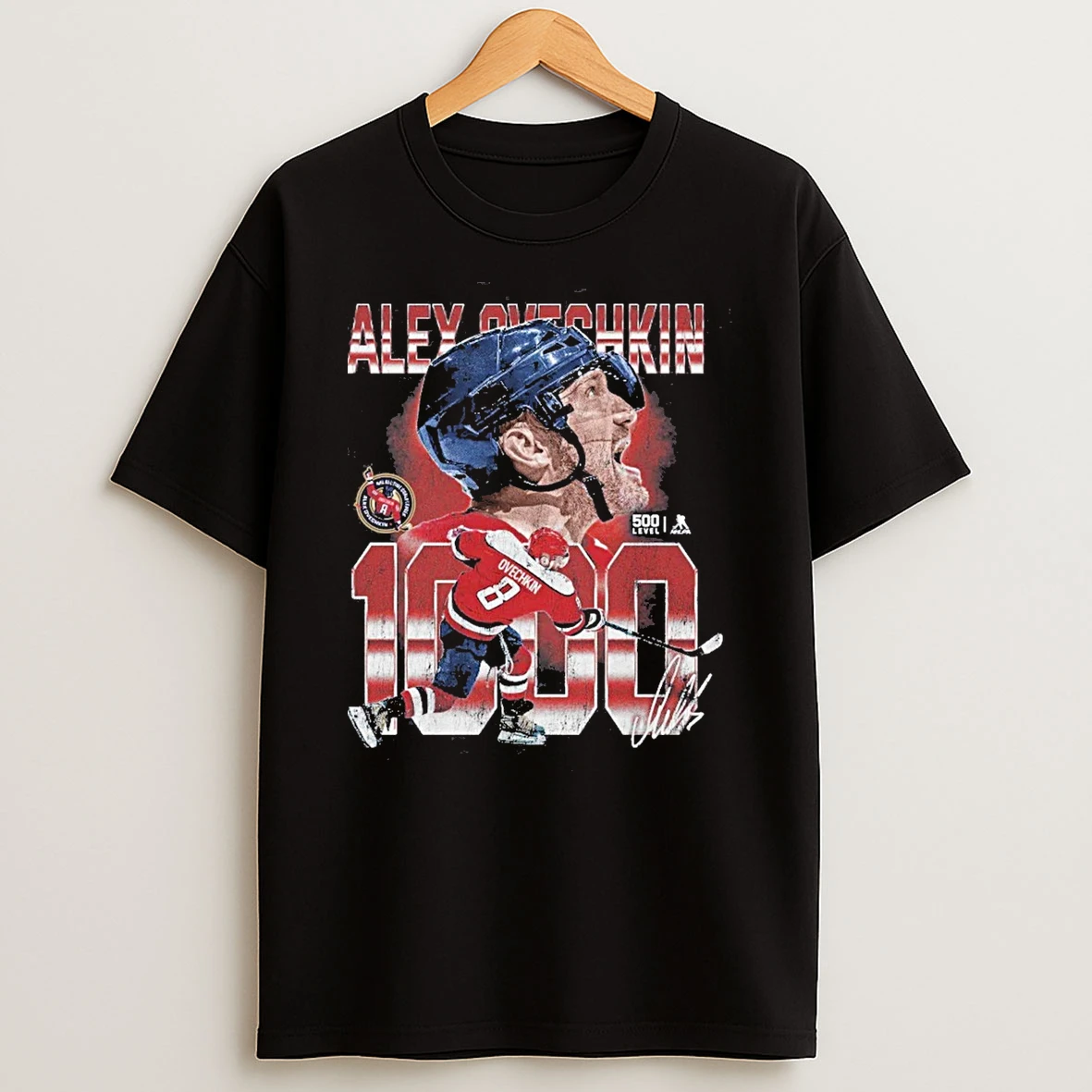 Alex Ovechkin Washington Capitals Hockey 1000 Goals Signature Shirts