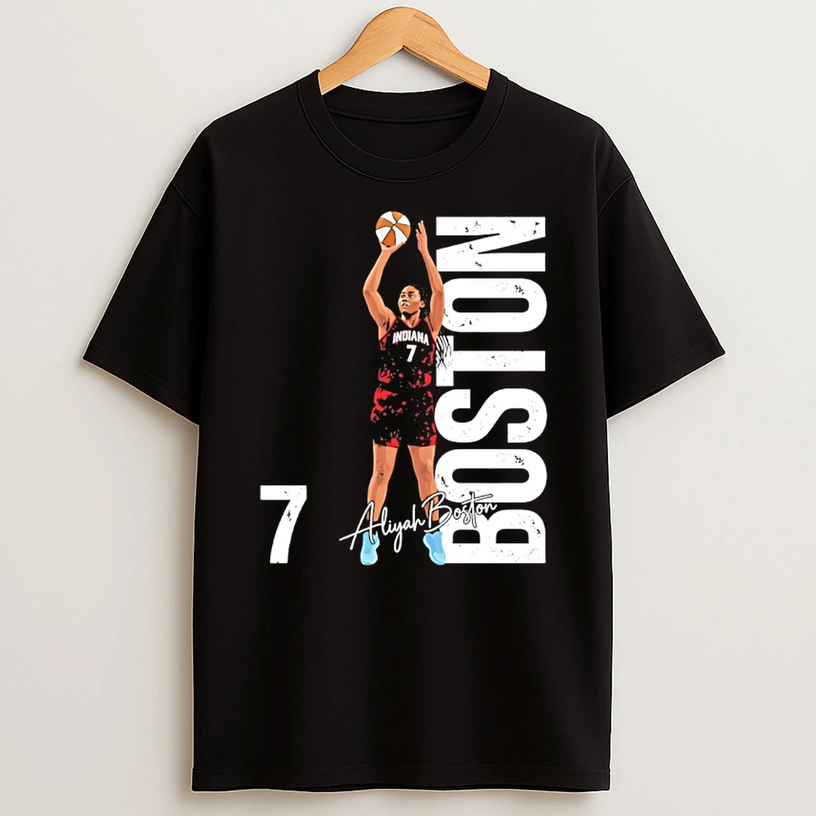 Aliyah Boston Indiana Fever Name And Number Signature Graphic Shirts