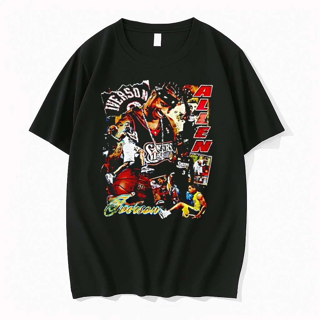 Allen Iverson Philadelphia 76ers Basketball Legend Collage Shirts
