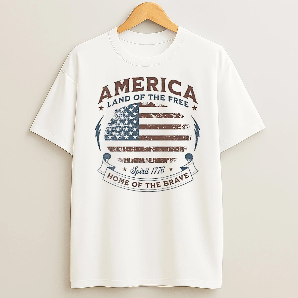 America Land Of The Free Home Of The Brave Spirit 1776 Shirts