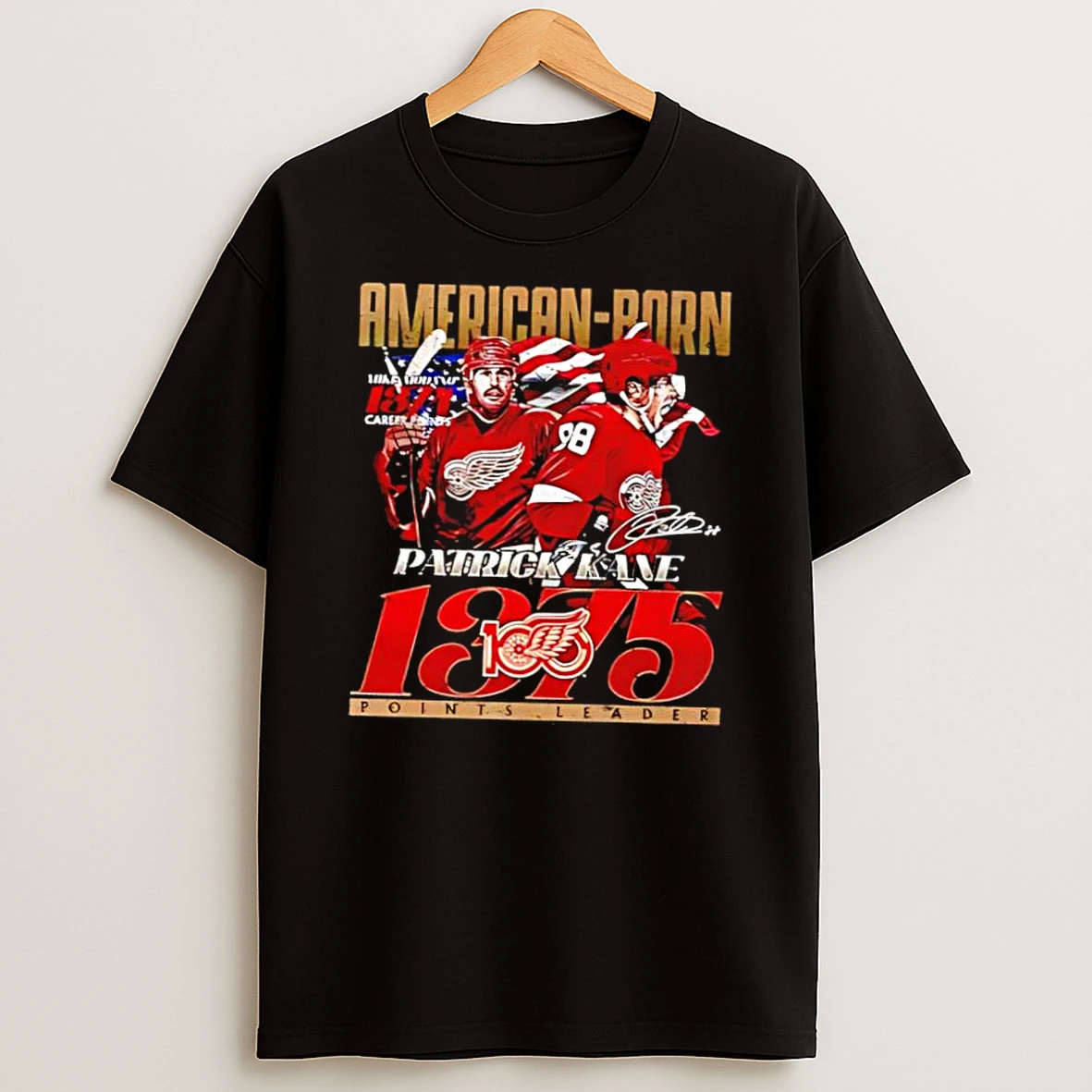 American Born Mike Modano Patrick Kane Detroit Red Wings Shirts