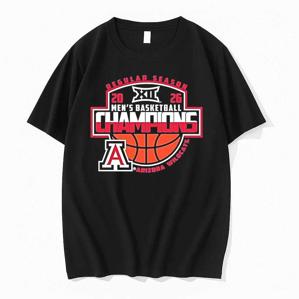 Arizona Wildcats 2026 Big 12 Mens Basketball Regular Season Champions Tee Shirts