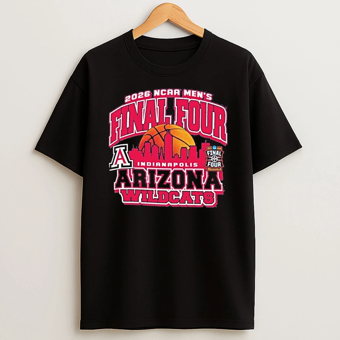 Arizona Wildcats 2026 Ncaa Mens Basketball Final Four Indianapolis Skyline Shirts