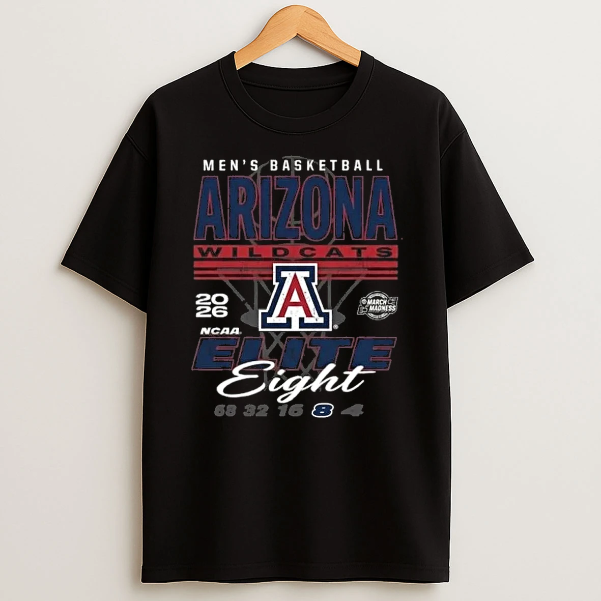 Arizona Wildcats 2026 Ncaa Mens March Madness Elite Eight Bound Net Shirts