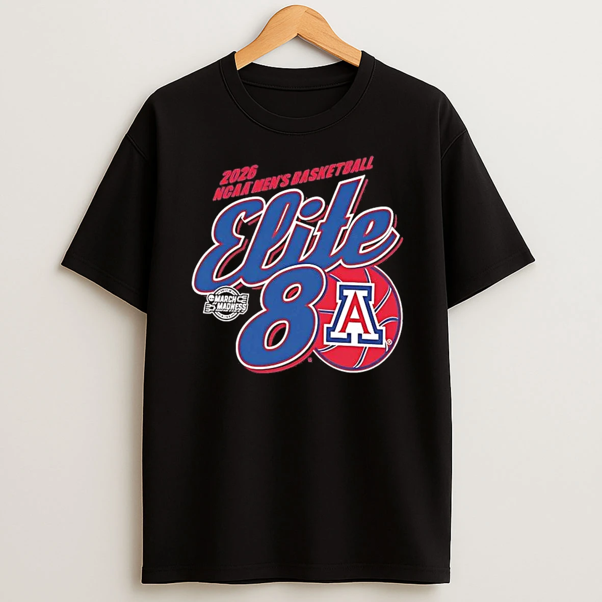 Arizona Wildcats 2026 Ncaa Mens Basketball Elite 8 March Madness Tee Shirts
