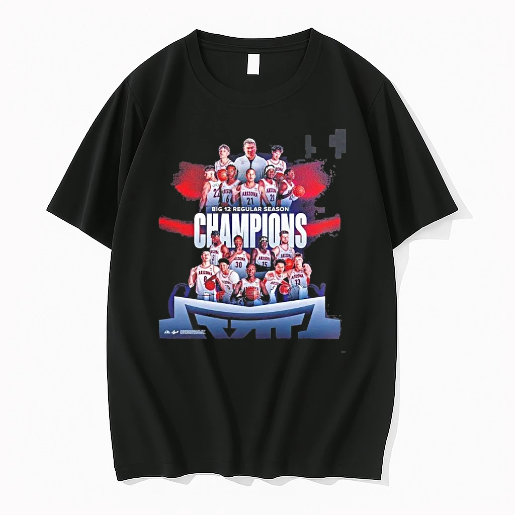 Arizona Wildcats Mens Basketball 2026 Big 12 Conference Regular Season Champions Shirts