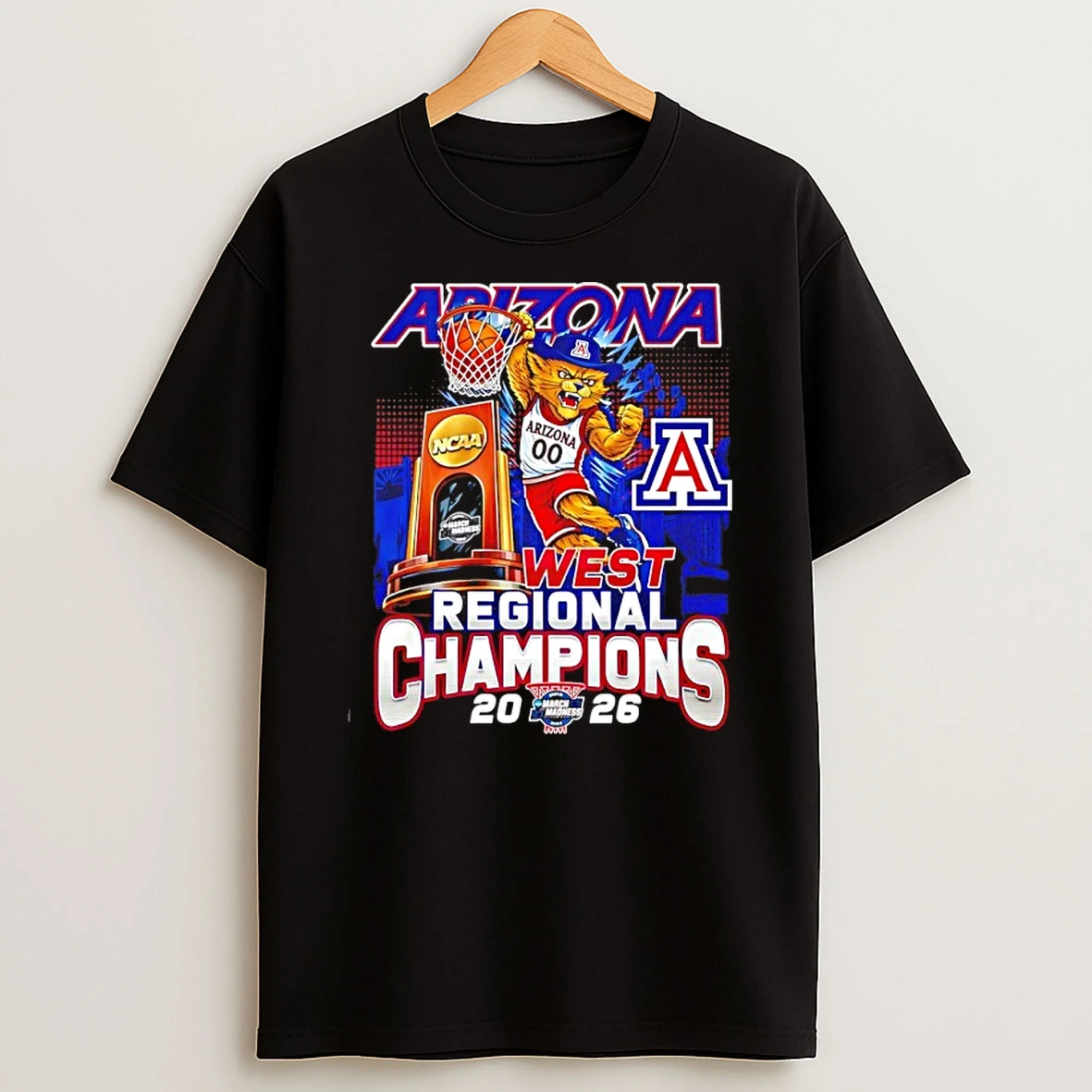 Arizona Wildcats Mens Basketball 2026 Final Four Mascot Shirts