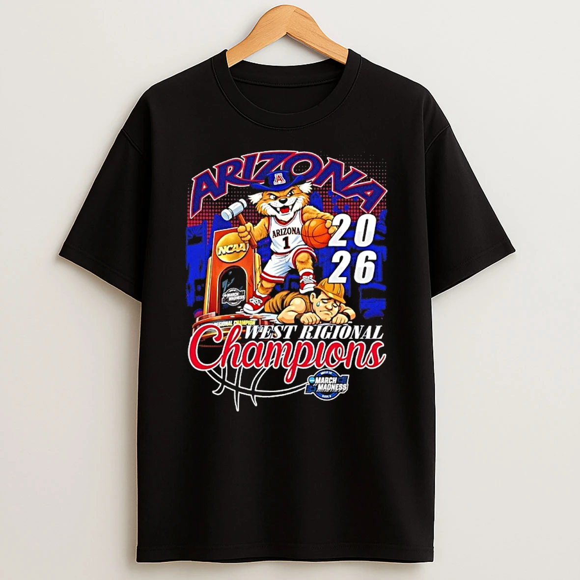 Arizona Beat Purdue 2026 West Rigional Champions Mascot Trophy Shirts