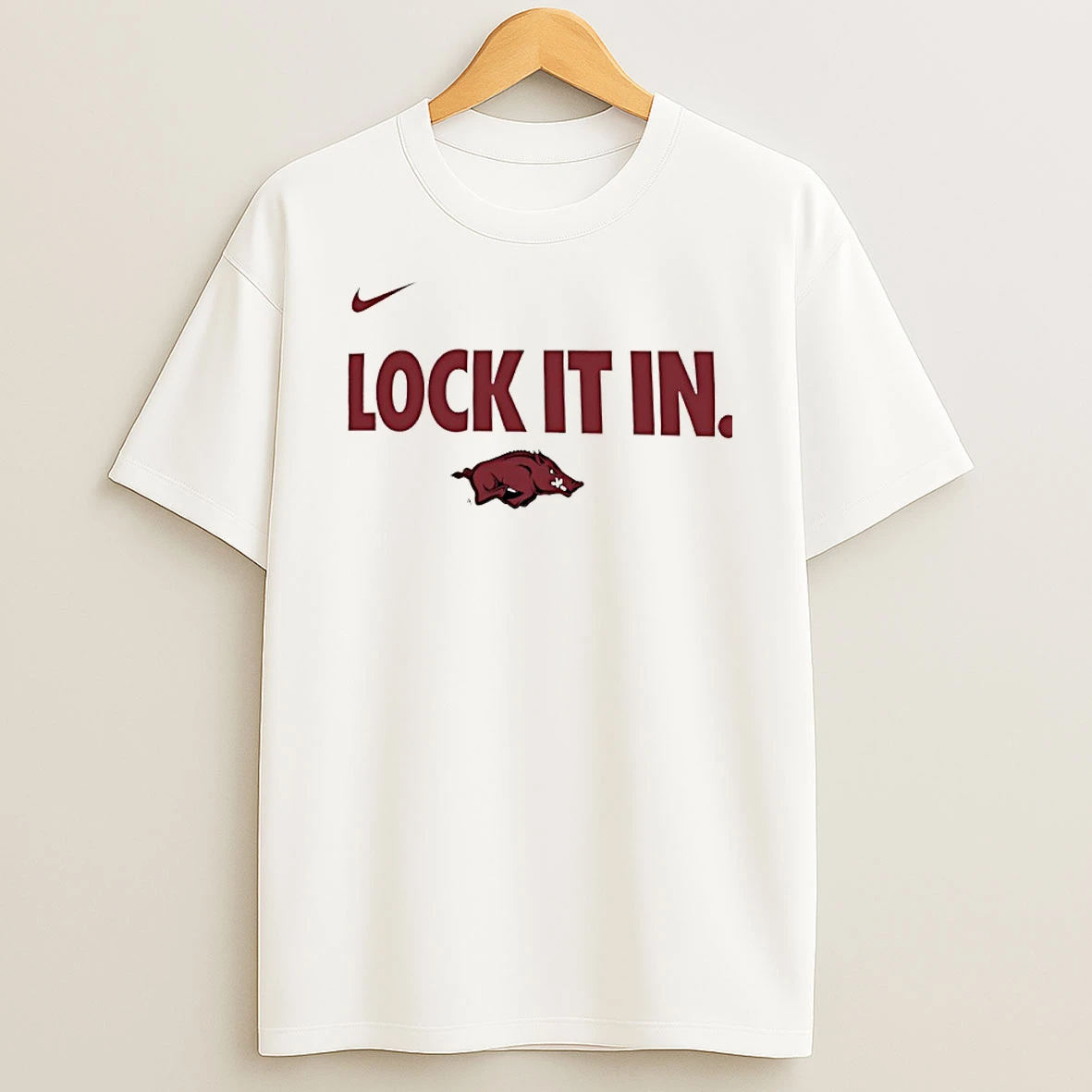 Arkansas Razorbacks Lock It In 2026 On Court Bench Shirts