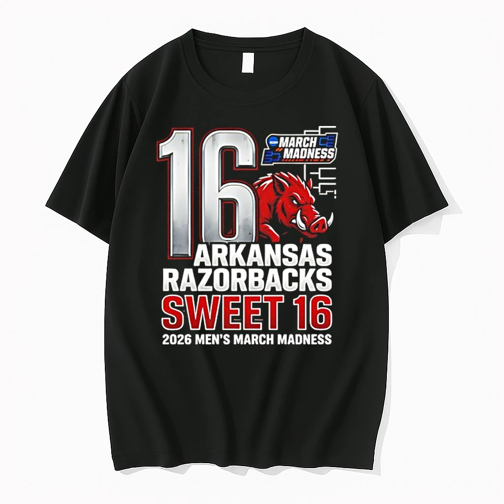 Arkansas Razorbacks Sweet 16 2026 Mens March Madness Classic Shirts