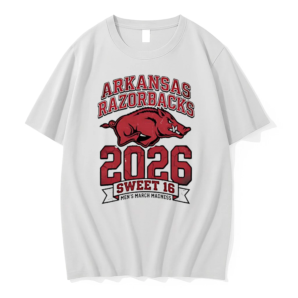 Arkansas Razorbacks Sweet 16 2026 Mens March Madness Logo Shirts