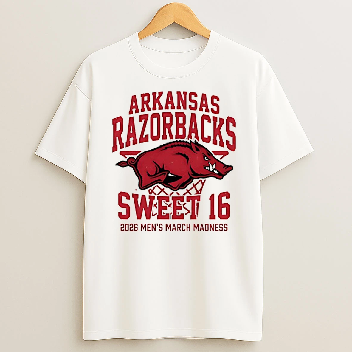 Arkansas Razorbacks Sweet 16 Mens March Madness 2026 Shirts