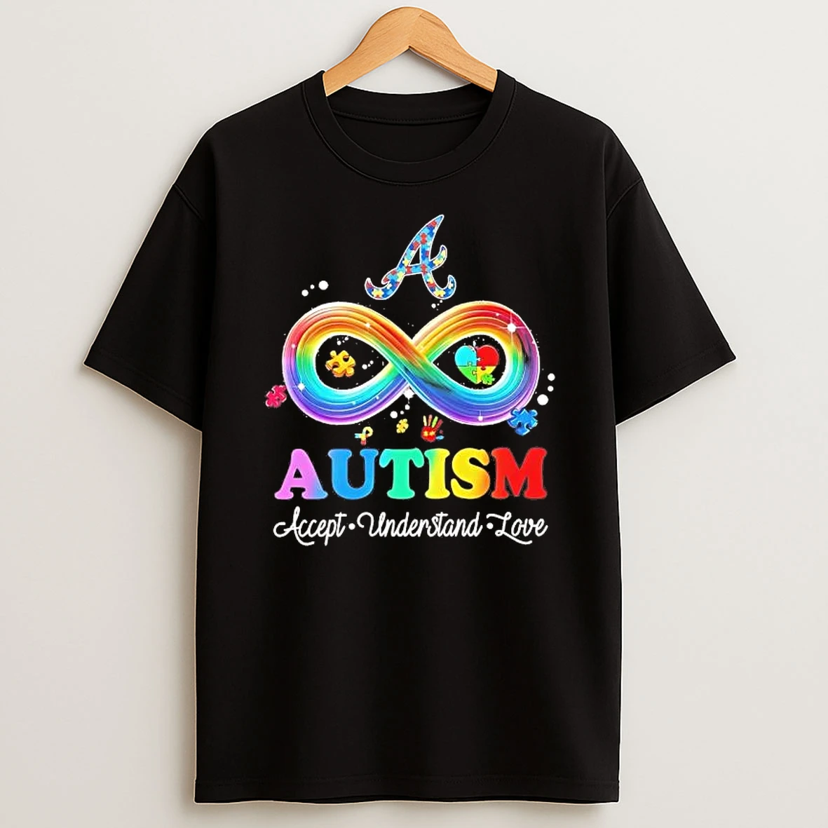 Atlanta Braves Autism Accept Understand Love Tee Shirts