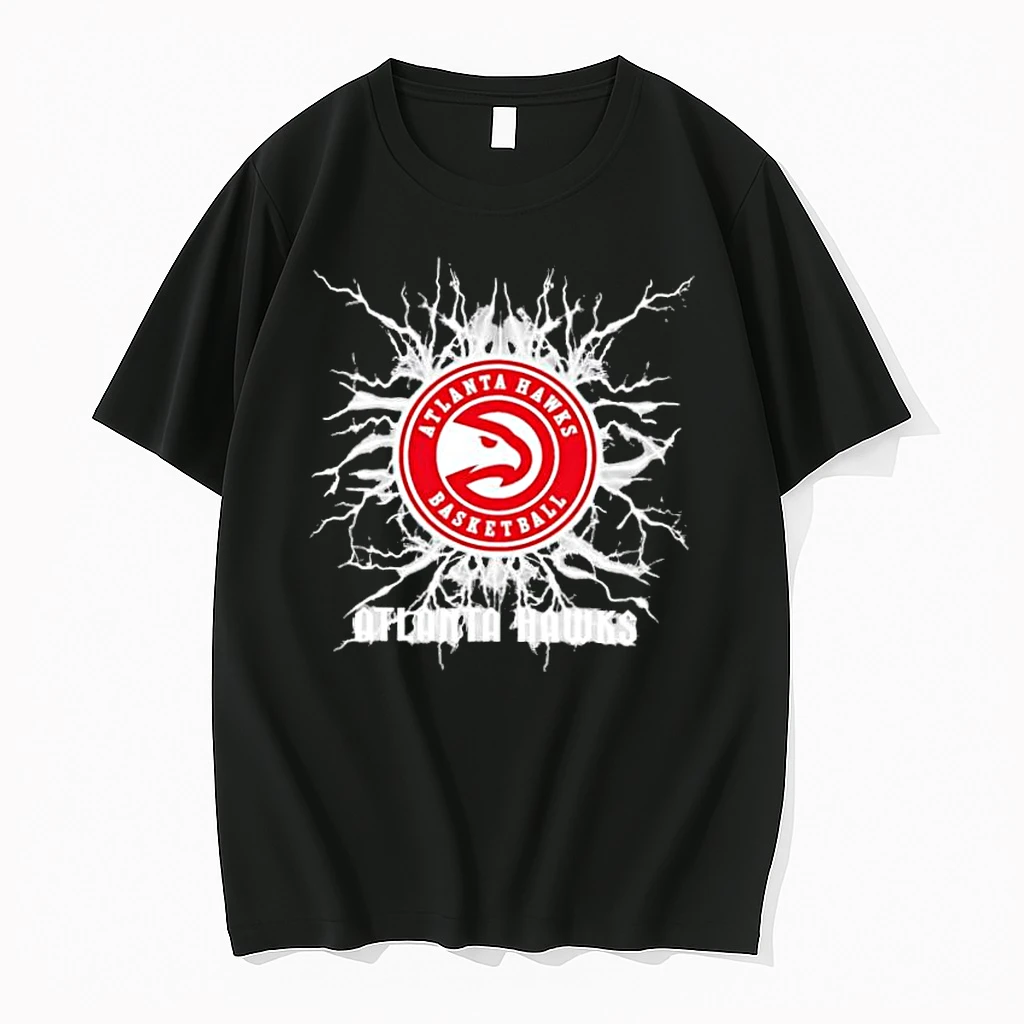 Atlanta Hawks Basketball Lightning Bolt Graphic Shirts