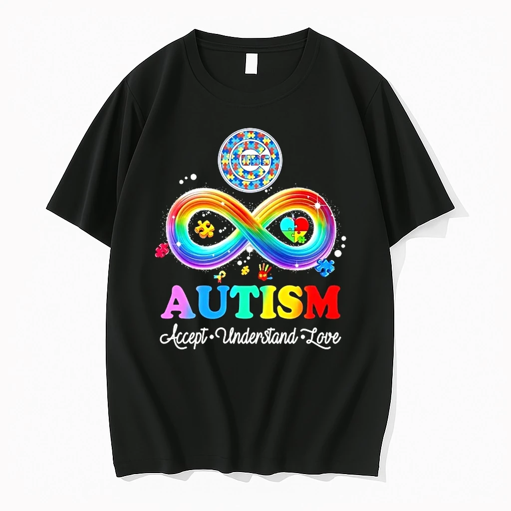 Autism Accept Understand Love Chicago Cubs Baseball Logo Shirts
