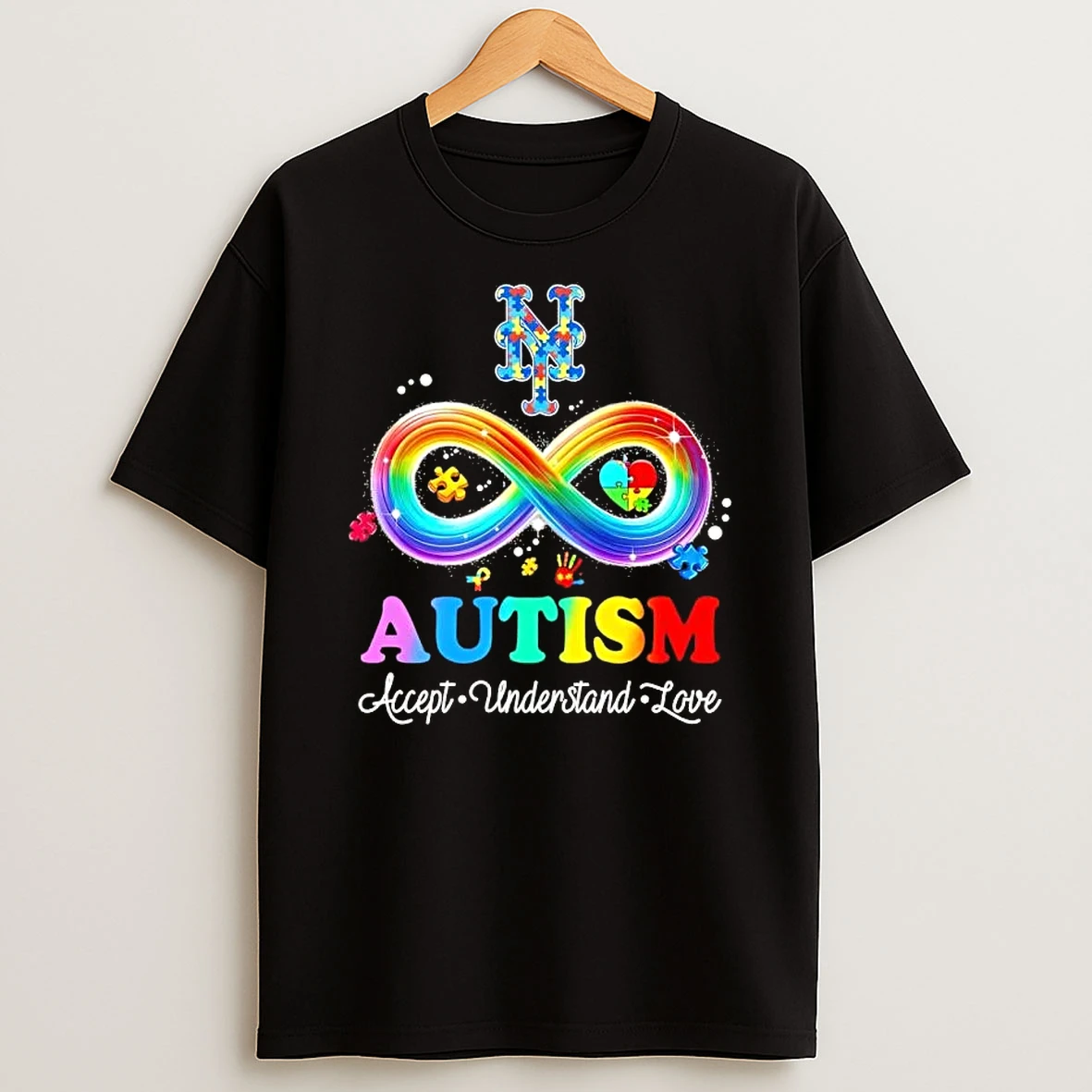 Autism Accept Understand Love New York Mets Baseball Logo Colors Shirts