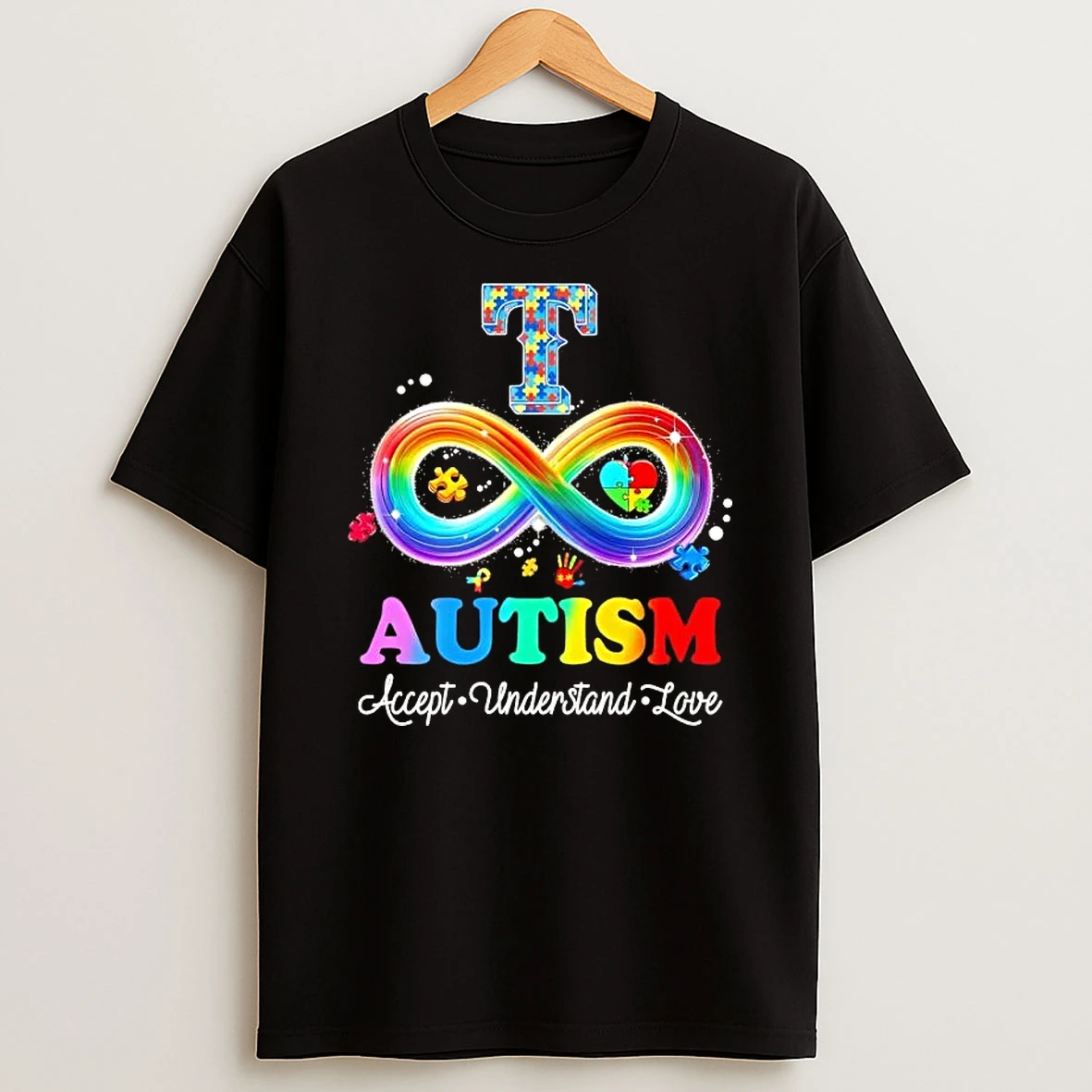 Autism Accept Understand Love Texas Rangers Baseball Logo Shirts
