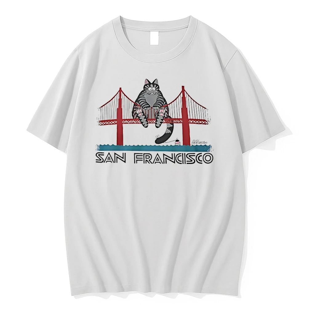 B Kliban Cat San Francisco Golden Gate Bridge Ryan Gosling Hey Girl Shirts