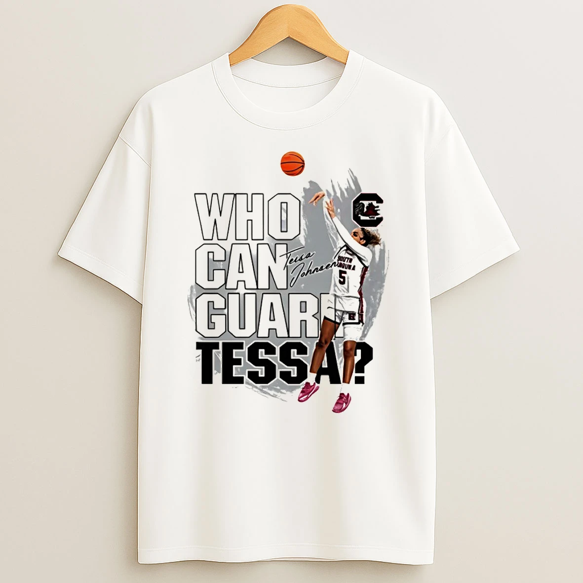 Back Chloe Kitts South Carolina Gamecocks Wearing Who Can Guard Tessa Shirts