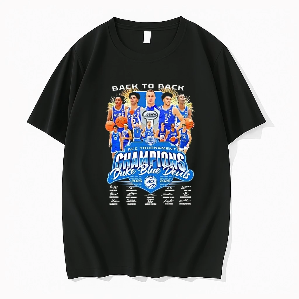 Back To Back Acc Tournament Champions Duke Blue Devils All Names Players Shirts