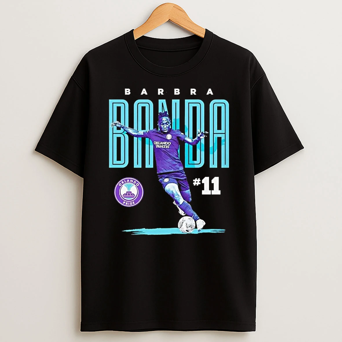 Barbra Banda 11 Orlando Pride Bitmap Soccer Shirts