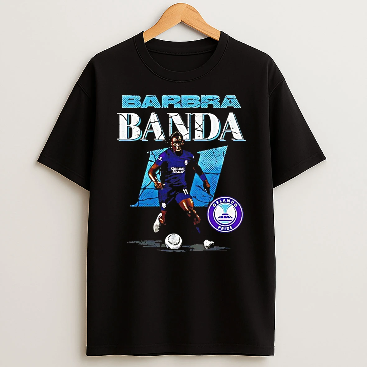 Barbra Banda 11 Orlando Pride Cracked Number Vintage Shirts