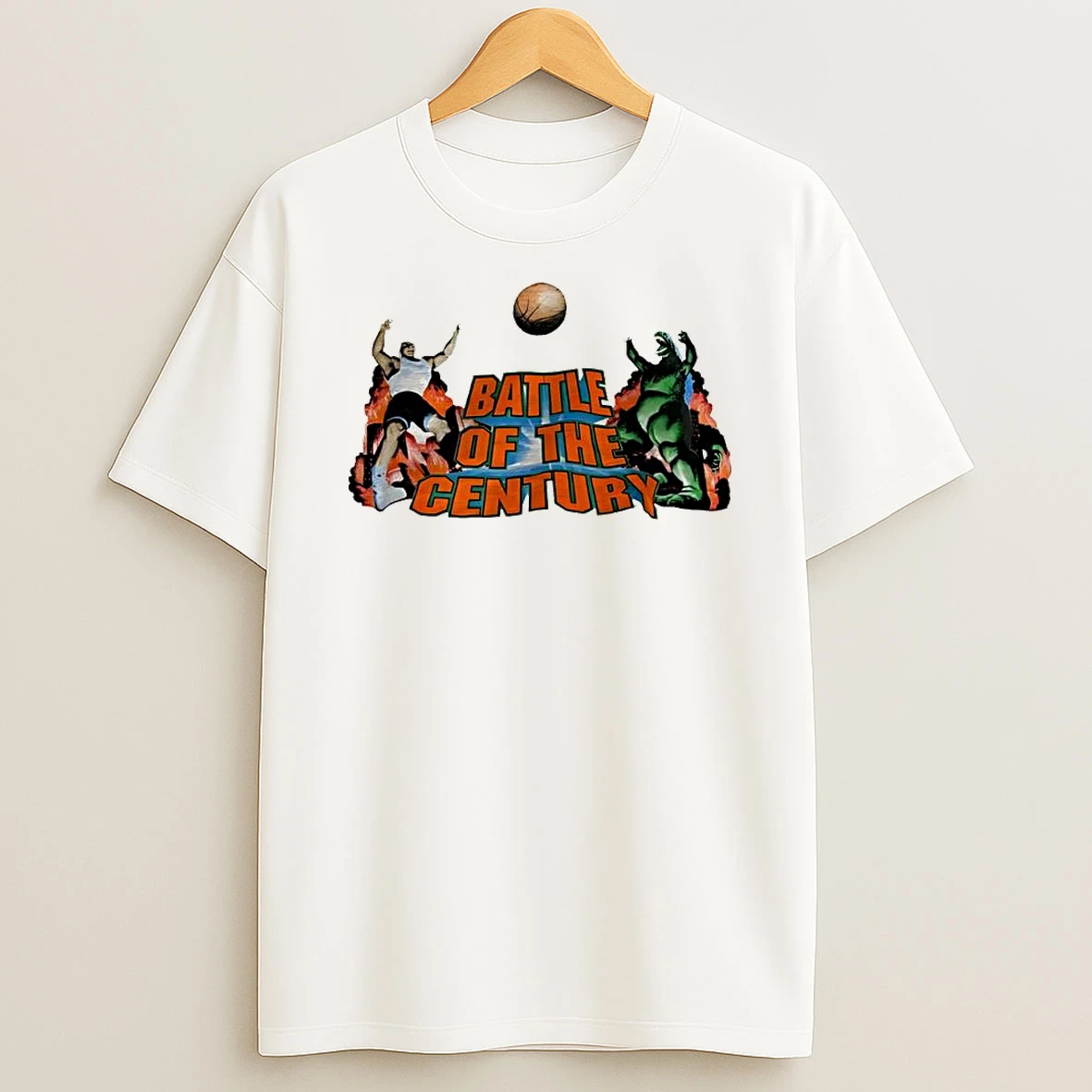 Battle Of The Century Basketball Godzilla And Giant Shirts
