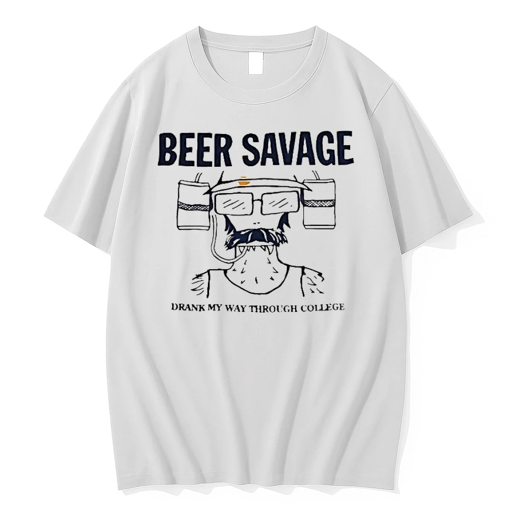 Beer Savage Drank My Way Through College Tee Shirts