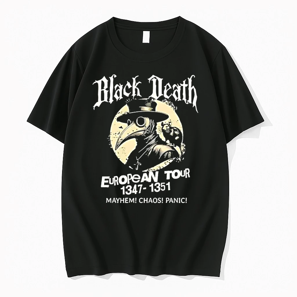 Black Death European Tour 1347 1351 Mayhem Chaos Panic Shirts