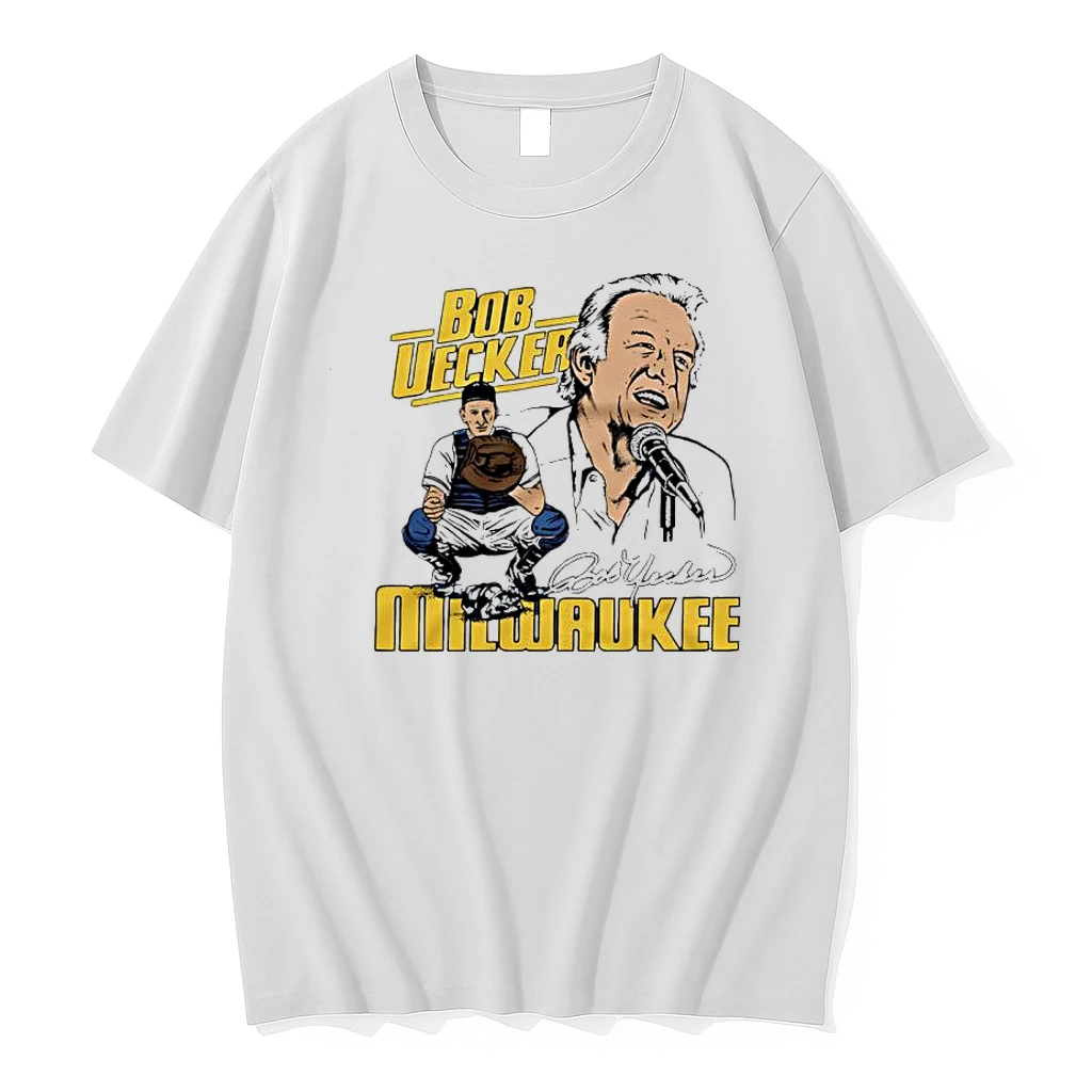 Bob Uecker Milwaukee Signature Catching Pose Shirts