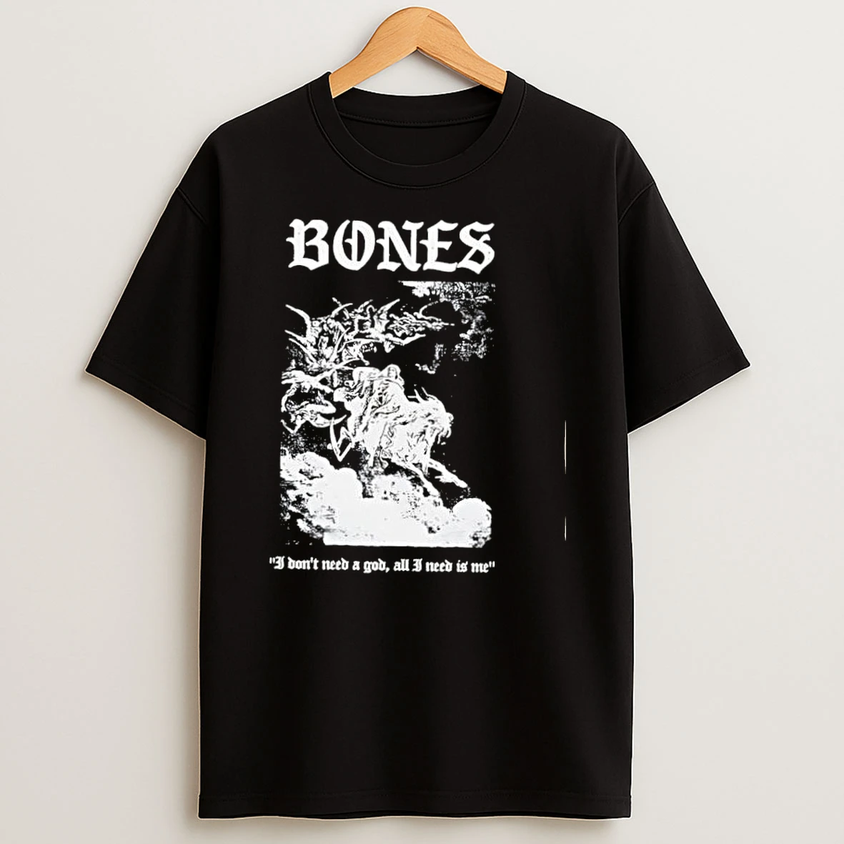Bones I Dont Need A God Angel Illustration Shirts