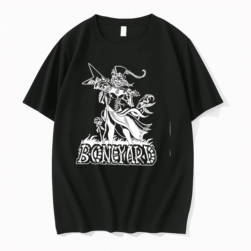 Boneyard Rocker Woman Holding Flying Shirts