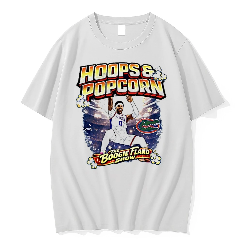 Boogie Fland Florida Gators Hoops And Popcorn Nil Basketball Shirts