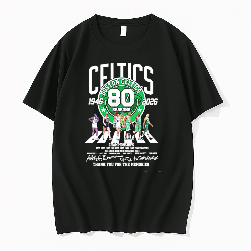Boston Celtics 80 Years Season 1946 2026 Thank You For The Memories Signatures Shirts