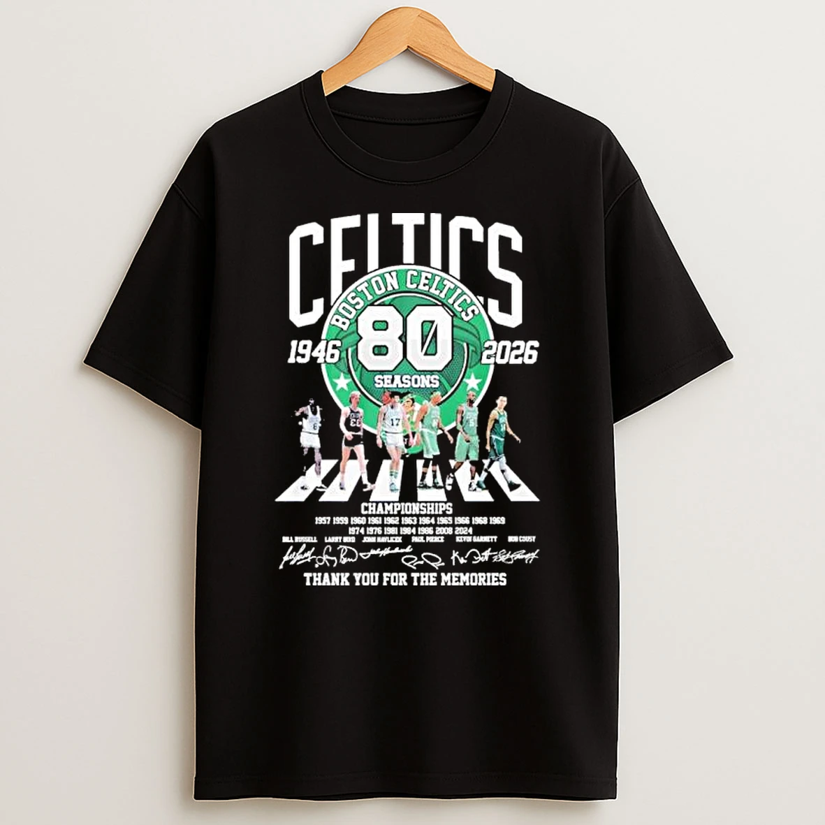 Boston Celtics Abbey Road 80 Seasons 1946 2026 Shirts