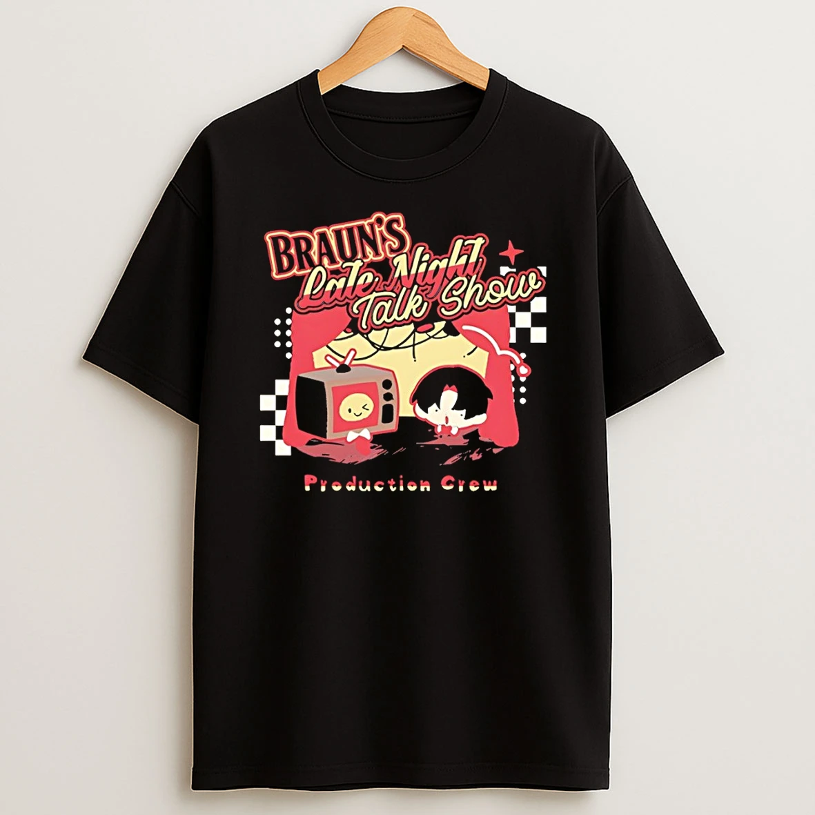 Brauns Late Night Talk Show Chibi Production Crew Shirts