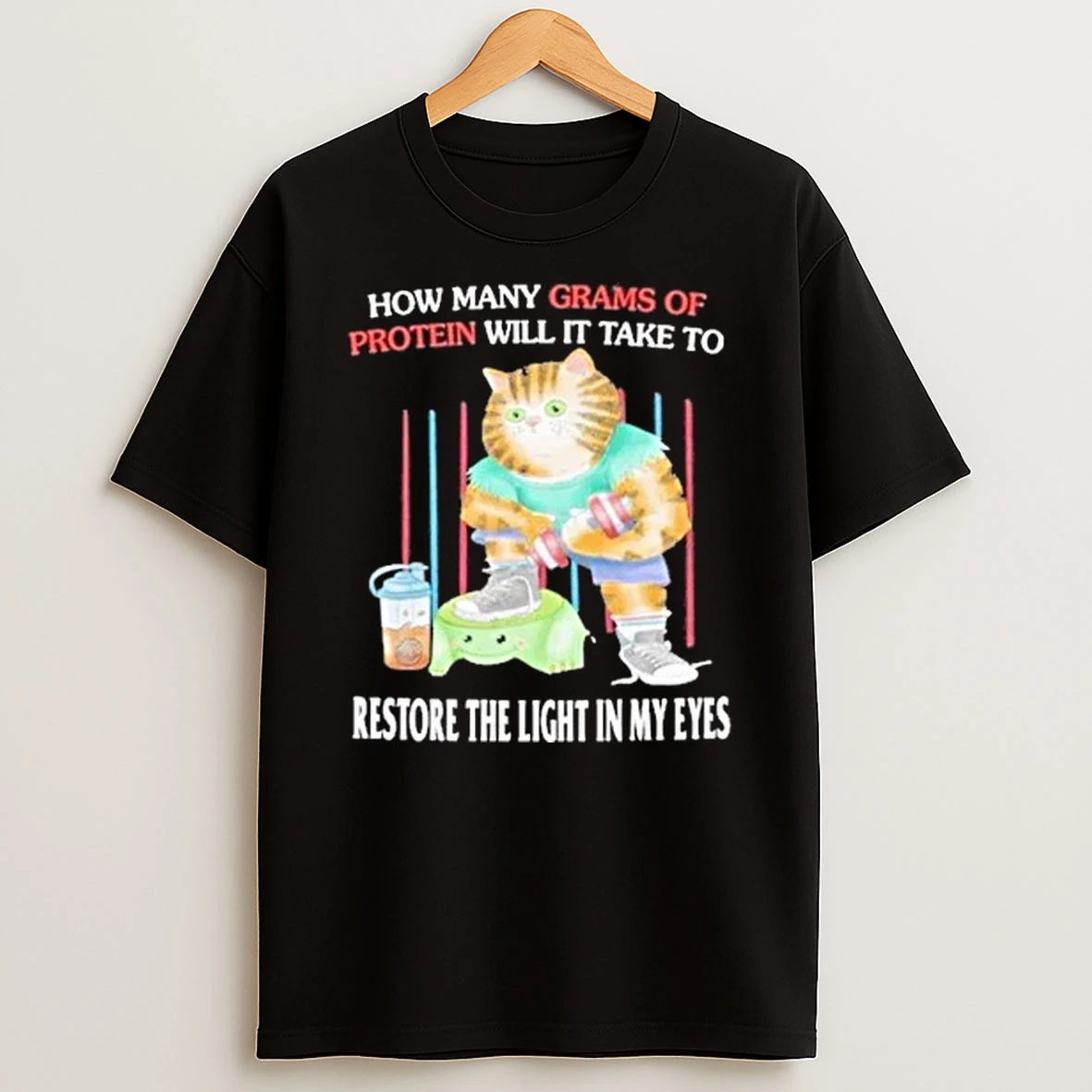 Buff Cat Grams Of Protein Meme Gym Tour 2026 Shirts