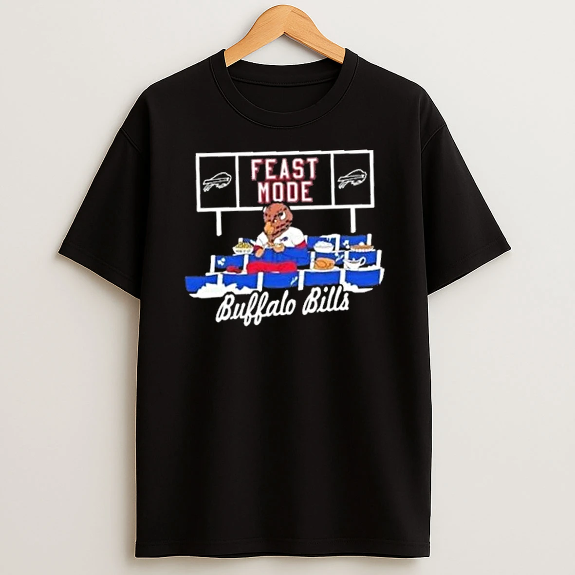 Buffalo Bills Football Mascot Eating Feast Mode Shirts